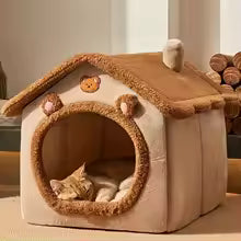 Foldable washable pet house, cozy bed for small dogs and cats